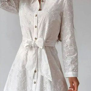 ZARA EMBROIDERED DRESS SIZE L BNWT